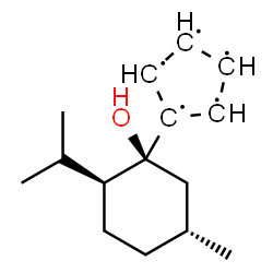 ChemSpider 2D Image | 1-[(1R,2S,5R)-1-Hydroxy-2-isopropyl-5-methylcyclohexyl]-1,2,3,4,5-cyclopentanepentayl | C15H23O