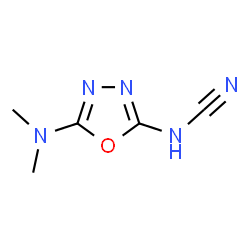 ChemSpider 2D Image | [5-(Dimethylamino)-1,3,4-oxadiazol-2-yl]cyanamide | C5H7N5O
