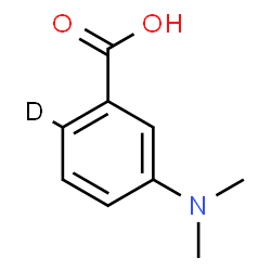 ChemSpider 2D Image | 3-(Dimethylamino)(6-~2~H)benzoic acid | C9H10DNO2