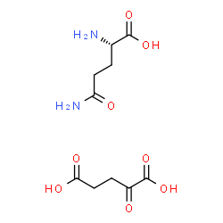 ChemSpider 2D Image | 2-Oxopentanedioic acid - L-glutamine (1:1) | C10H16N2O8