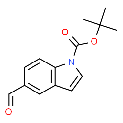 ChemSpider 2D Image | N-boc-1H-Indole-5-carbaldehyde | C14H15NO3