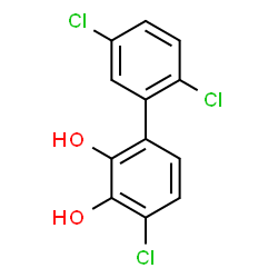 ChemSpider 2D Image | 2',4,5'-Trichloro-2,3-biphenyldiol | C12H7Cl3O2