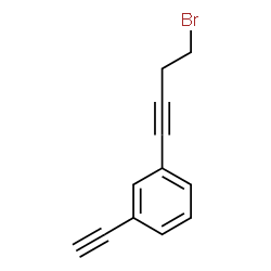 ChemSpider 2D Image | 1-(4-Bromo-1-butyn-1-yl)-3-ethynylbenzene | C12H9Br