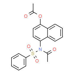 ChemSpider 2D Image | 4-[Acetyl(phenylsulfonyl)amino]-1-naphthyl acetate | C20H17NO5S