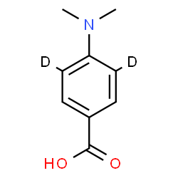 ChemSpider 2D Image | 4-(Dimethylamino)(3,5-~2~H_2_)benzoic acid | C9H9D2NO2