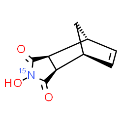 ChemSpider 2D Image | (1R,2S,6R,7S)-4-Hydroxy(~15~N)-4-azatricyclo[5.2.1.0~2,6~]dec-8-ene-3,5-dione | C9H915NO3