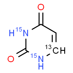 ChemSpider 2D Image | 2,4(1H,3H)-(6-~13~C,~15~N_2_)Pyrimidinedione | C4H4N2O2