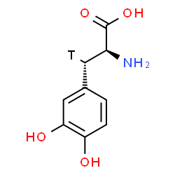 ChemSpider 2D Image | (betaS)-3-Hydroxy-D-(beta-~3~H_1_)tyrosine | C9H10TNO4