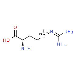 ChemSpider 2D Image | N~5~-(Diaminomethylene)-L-(5-~13~C)ornithine | C513CH14N4O2