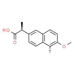 ChemSpider 2D Image | (2S)-2-[6-Methoxy(5-~3~H)-2-naphthyl]propanoic acid | C14H13TO3