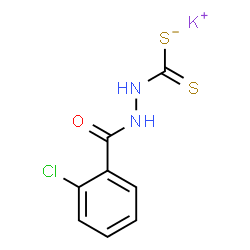 ChemSpider 2D Image | Potassium 2-(2-chlorobenzoyl)hydrazinecarbodithioate | C8H6ClKN2OS2
