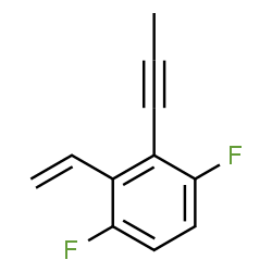 ChemSpider 2D Image | 1,4-Difluoro-2-(1-propyn-1-yl)-3-vinylbenzene | C11H8F2