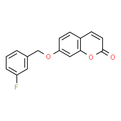ChemSpider 2D Image | 7-[(3-Fluorobenzyl)oxy]-2H-chromen-2-one | C16H11FO3