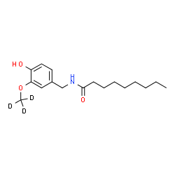 ChemSpider 2D Image | N-{4-Hydroxy-3-[(~2~H_3_)methyloxy]benzyl}nonanamide | C17H24D3NO3