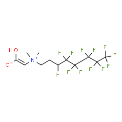 ChemSpider 2D Image | (Z)-2-[(3,4,4,5,5,6,6,7,7,8,8,8-Dodecafluorooctyl)(dimethyl)ammonio]-1-hydroxyethenolate | C12H13F12NO2