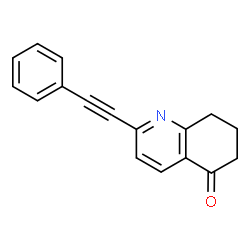 ChemSpider 2D Image | 2-(Phenylethynyl)-7,8-dihydro-5(6H)-quinolinone | C17H13NO