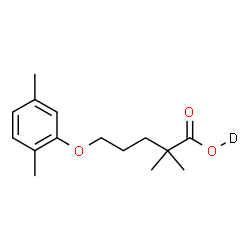 ChemSpider 2D Image | 5-(2,5-Dimethylphenoxy)-2,2-dimethylpentan(~2~H)oic acid | C15H21DO3