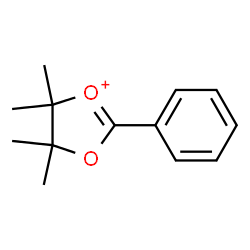 ChemSpider 2D Image | 4,4,5,5-Tetramethyl-2-phenyl-4,5-dihydro-1,3-dioxol-1-ium | C13H17O2