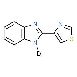 ChemSpider 2D Image | 2-(1,3-Thiazol-4-yl)(1-~2~H)-1H-benzimidazole | C10H6DN3S