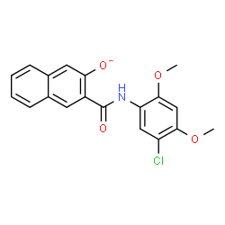 ChemSpider 2D Image | 3-[(5-Chloro-2,4-dimethoxyphenyl)carbamoyl]-2-naphthalenolate | C19H15ClNO4