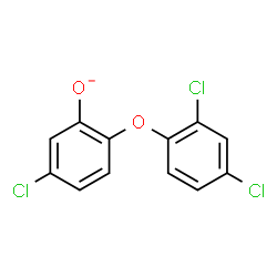 ChemSpider 2D Image | 5-Chloro-2-(2,4-dichlorophenoxy)phenolate | C12H6Cl3O2
