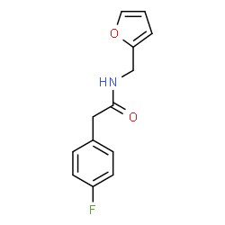 ChemSpider 2D Image | 2-(4-Fluorophenyl)-N-(2-furylmethyl)acetamide | C13H12FNO2