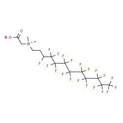 ChemSpider 2D Image | N-(Carboxymethyl)-3,4,4,5,5,6,6,7,7,8,8,9,9,10,10,11,11,12,12,12-icosafluoro-N,N-dimethyl-1-dodecanaminium | C16H14F20NO2