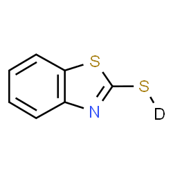ChemSpider 2D Image | 1,3-Benzothiazole-2-(~2~H)thiol | C7H4DNS2