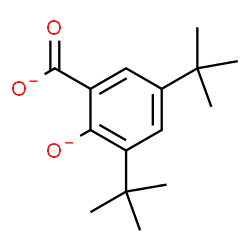 ChemSpider 2D Image | 3,5-Bis(2-methyl-2-propanyl)-2-oxidobenzoate | C15H20O3