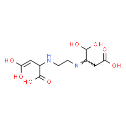 ChemSpider 2D Image | 2-({2-[(Z)-(3-Carboxy-1,1-dihydroxy-2-propanylidene)amino]ethyl}amino)-4,4-dihydroxy-3-butenoic acid | C10H16N2O8