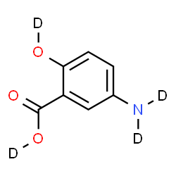 ChemSpider 2D Image | 5-(~2~H_2_)Amino-2-(~2~H)hydroxy(O-~2~H)benzoic acid | C7H3D4NO3