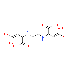 ChemSpider 2D Image | 2,2'-(1,2-Ethanediyldiimino)bis(4,4-dihydroxy-3-butenoic acid) | C10H16N2O8