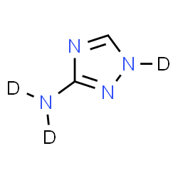 ChemSpider 2D Image | (1-~2~H)-1H-1,2,4-Triazol-3-(~2~H_2_)amine | C2HD3N4