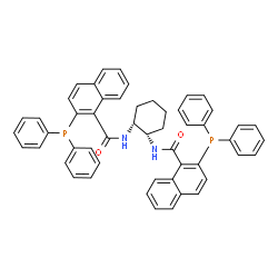 ChemSpider 2D Image | N,N'-(1R,2S)-1,2-Cyclohexanediylbis[2-(diphenylphosphino)-1-naphthamide] | C52H44N2O2P2