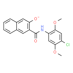 ChemSpider 2D Image | 3-[(4-Chloro-2,5-dimethoxyphenyl)carbamoyl]-2-naphthalenolate | C19H15ClNO4