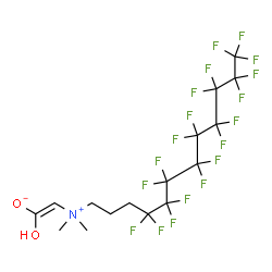 ChemSpider 2D Image | (Z)-2-[Dimethyl(4,4,5,5,6,6,7,7,8,8,9,9,10,10,11,11,12,12,12-nonadecafluorododecyl)ammonio]-1-hydroxyethenolate | C16H14F19NO2