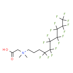 ChemSpider 2D Image | N-(Carboxymethyl)-4,4,5,5,6,6,7,7,8,8,9,9,10,10,10-pentadecafluoro-N,N-dimethyl-1-decanaminium | C14H15F15NO2