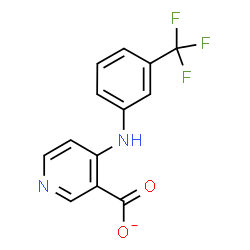 ChemSpider 2D Image | 4-{[3-(Trifluoromethyl)phenyl]amino}nicotinate | C13H8F3N2O2