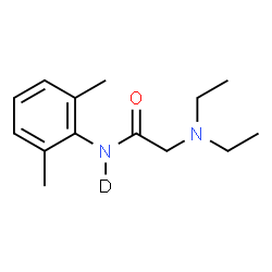ChemSpider 2D Image | N-(2,6-Dimethylphenyl)-N~2~,N~2~-diethyl(N~1~-~2~H)glycinamide | C14H21DN2O