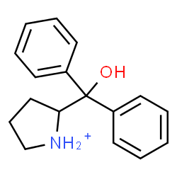 ChemSpider 2D Image | 2-[Hydroxy(diphenyl)methyl]pyrrolidinium | C17H20NO