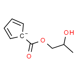 ChemSpider 2D Image | 1-[(2-Hydroxypropoxy)carbonyl]-2,4-cyclopentadienide | C9H11O3