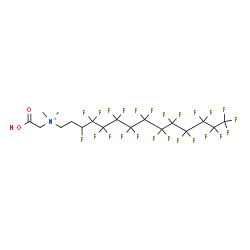ChemSpider 2D Image | N-(Carboxymethyl)-3,4,4,5,5,6,6,7,7,8,8,9,9,10,10,11,11,12,12,13,13,14,14,14-tetracosafluoro-N,N-dimethyl-1-tetradecanaminium | C18H14F24NO2