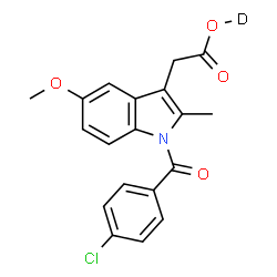 ChemSpider 2D Image | [1-(4-Chlorobenzoyl)-5-methoxy-2-methyl-1H-indol-3-yl](O-~2~H)acetic acid | C19H15DClNO4
