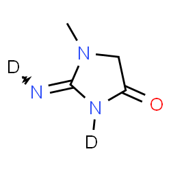 ChemSpider 2D Image | (2Z)-2-(~2~H)Imino-1-methyl-4-(3-~2~H)imidazolidinone | C4H5D2N3O