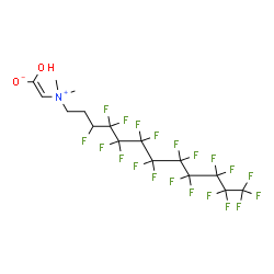 ChemSpider 2D Image | (Z)-1-Hydroxy-2-[(3,4,4,5,5,6,6,7,7,8,8,9,9,10,10,11,11,12,12,12-icosafluorododecyl)(dimethyl)ammonio]ethenolate | C16H13F20NO2