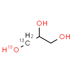 ChemSpider 2D Image | 1,2,3-(1-~13~C)Propane(1-~18~O)triol | C213CH8O218O