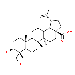 ChemSpider 2D Image | (3beta,5xi,9xi,13xi,18xi)-3,23-Dihydroxylup-20(29)-en-28-oic acid | C30H48O4