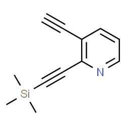 ChemSpider 2D Image | 3-Ethynyl-2-[(trimethylsilyl)ethynyl]pyridine | C12H13NSi