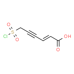 ChemSpider 2D Image | (2E)-6-(Chlorosulfonyl)-2-hexen-4-ynoic acid | C6H5ClO4S
