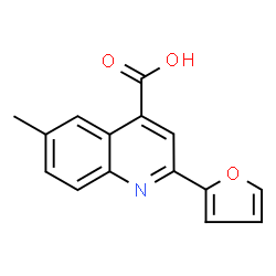 ChemSpider 2D Image | 2-(2-Furyl)-6-methyl-4-quinolinecarboxylic acid | C15H11NO3